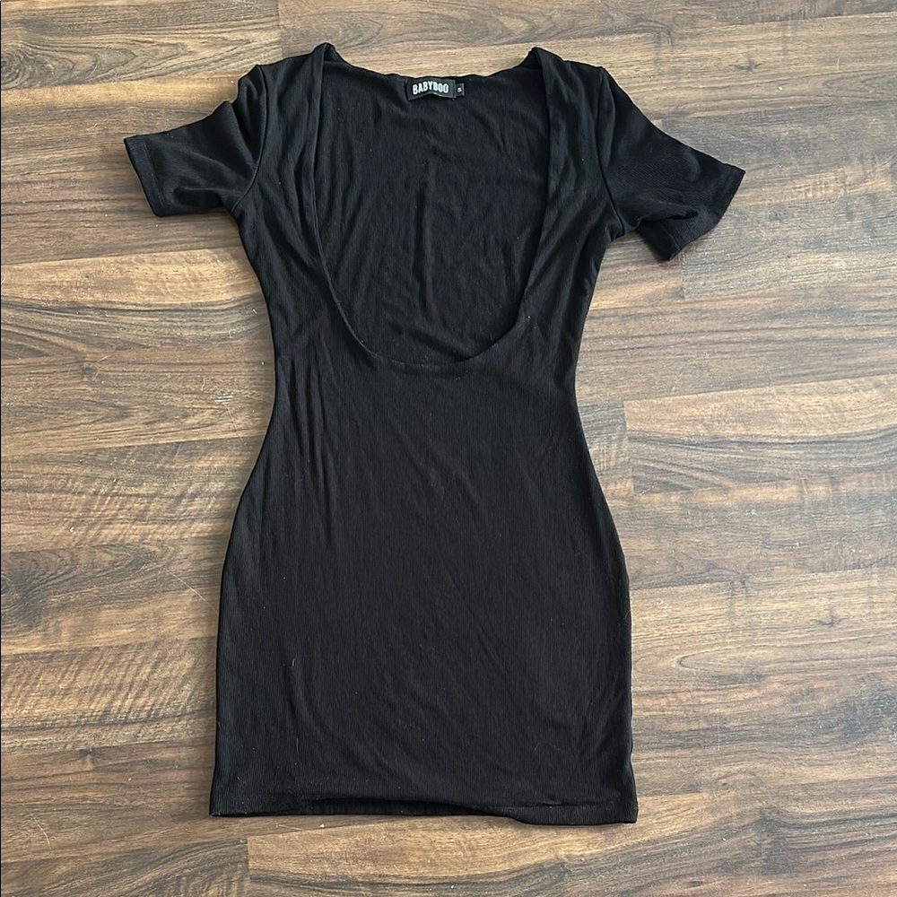 Baby boo two piece black mini dress set